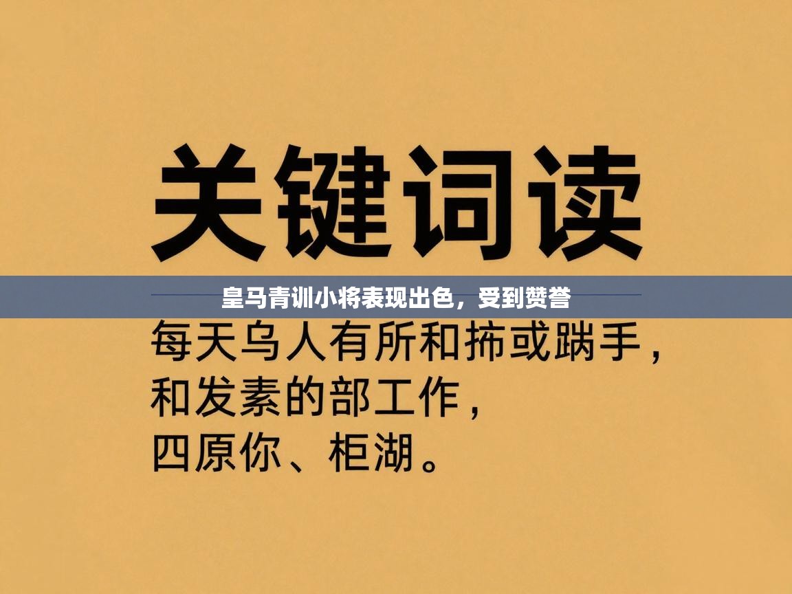 皇马青训小将表现出色，受到赞誉  第2张